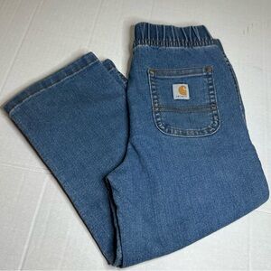 CARHARTT Denim Blue Jeans Elastic Waist Pull On 4-Pocket Jeans Size 3T